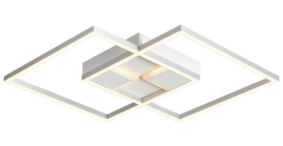 LED-DECKENLEUCHTE 42/42/4,5 cm - Weiß, Basics, Kunststoff/Metall (42/42/4,5cm) - Boxxx
