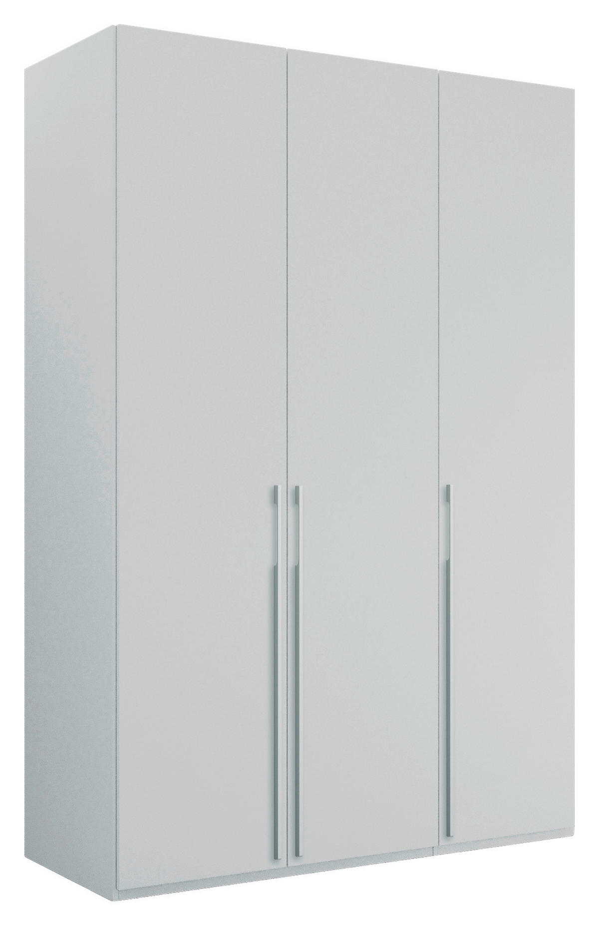 DREHTÜRENSCHRANK 151/223/60 cm,  in Grau, 3-türig  - Grau, Trend, Holzwerkstoff/Metall (151/223/60cm) - Novel