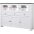 HIGHBOARD - Weiß/Pinienfarben, Design, Glas/Holz (178/130/40cm) - Carryhome HIGHBOARD - Weiß/Pinienfarben, Design, Glas/Holz (178/130/40cm) - Carryhome
