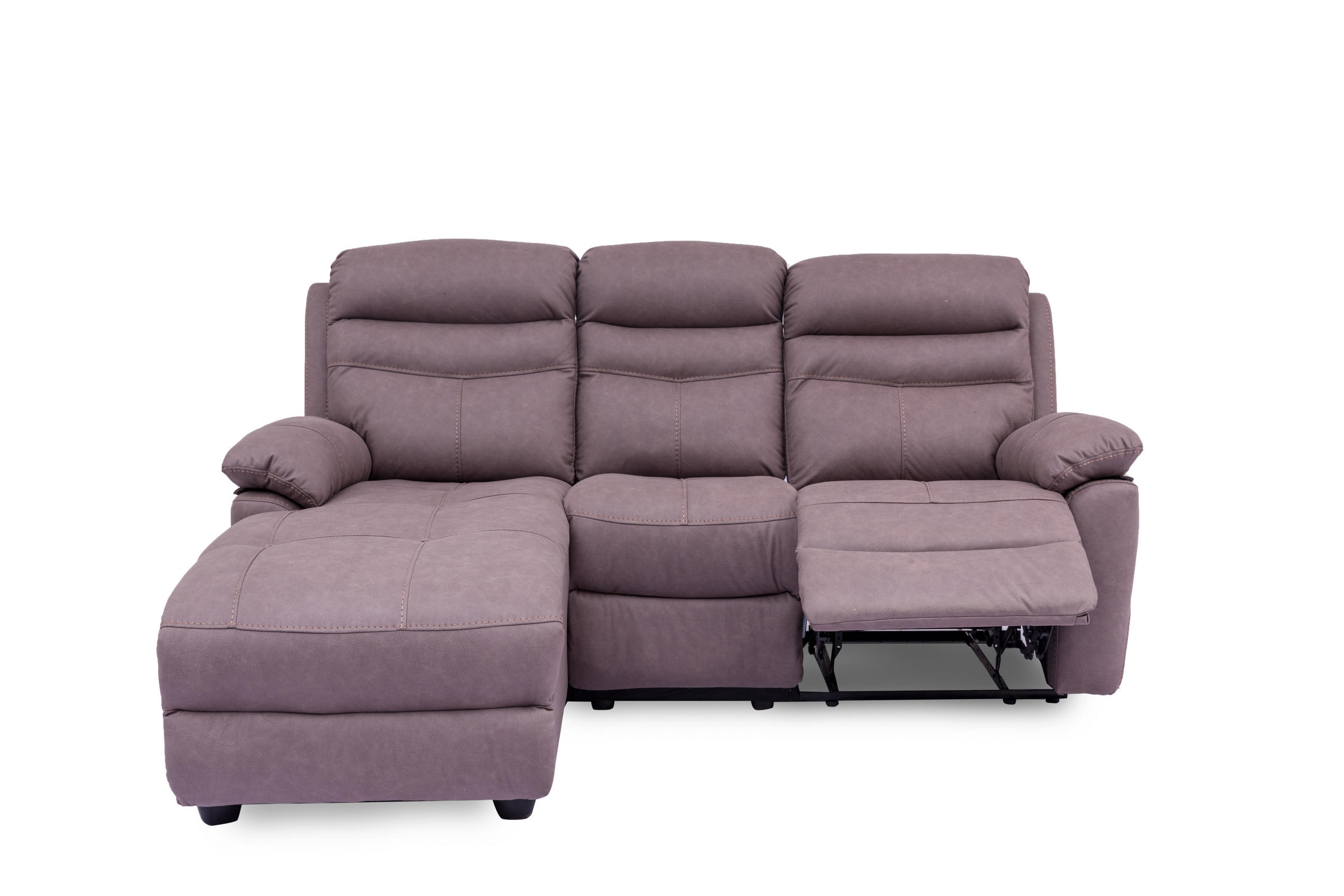 SEDACIA SÚPRAVA, drevo, textil, hnedá, sivá - hnedá/čierna, Konventionell, drevo/textil (160/198cm) - Xora