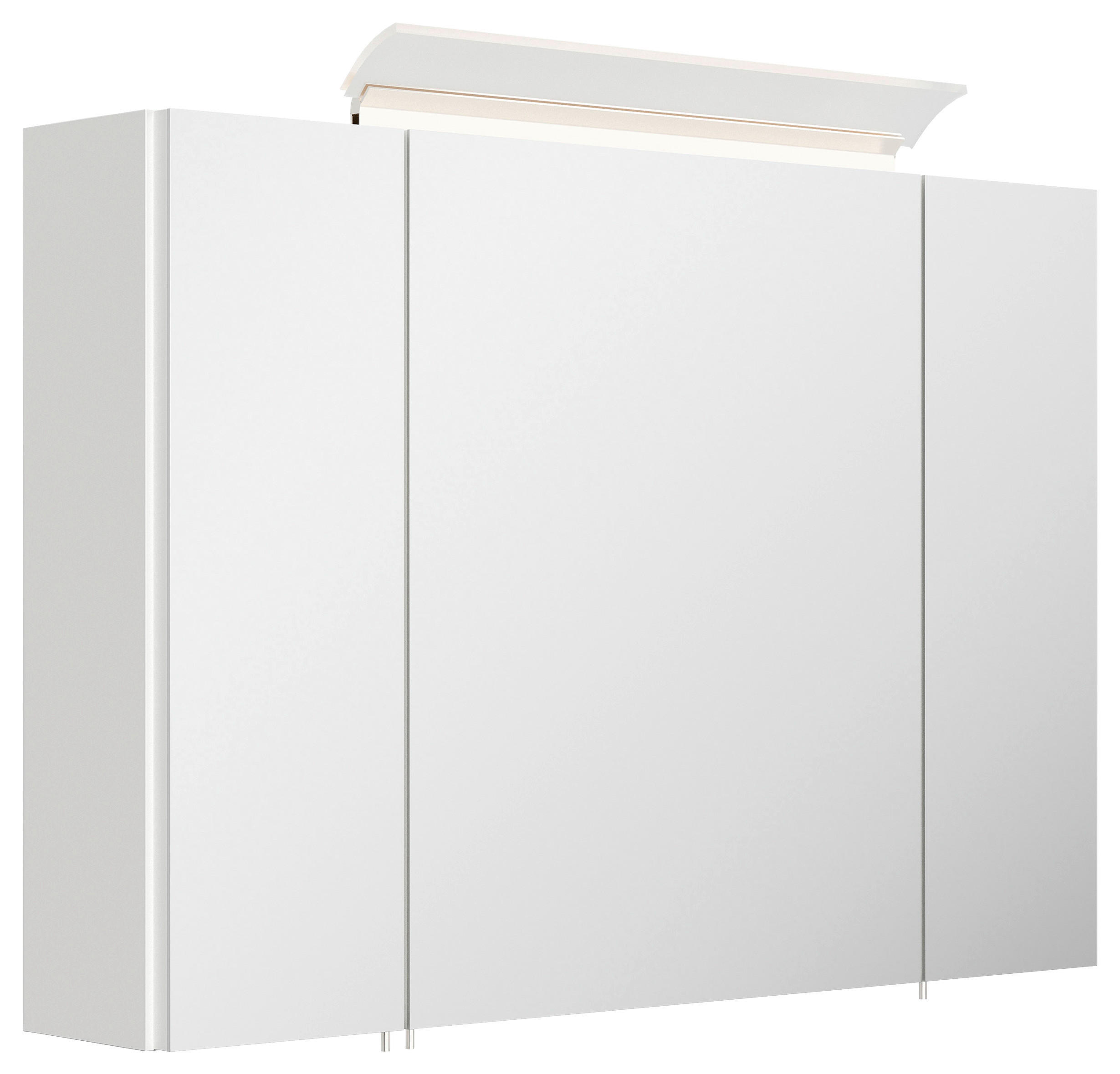 Spiegelschrank Weiß Hochglanz B: 90 cm