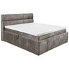 BOXBETT 180/200 cm  in Greige  - Greige/Schwarz, Konventionell, Kunststoff/Textil (180/200cm) - Modante