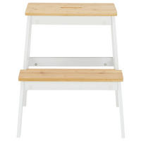 TABURE, les naravne barve, bela  - bela/naravne barve, Design, les (43/47/43cm) - Carryhome