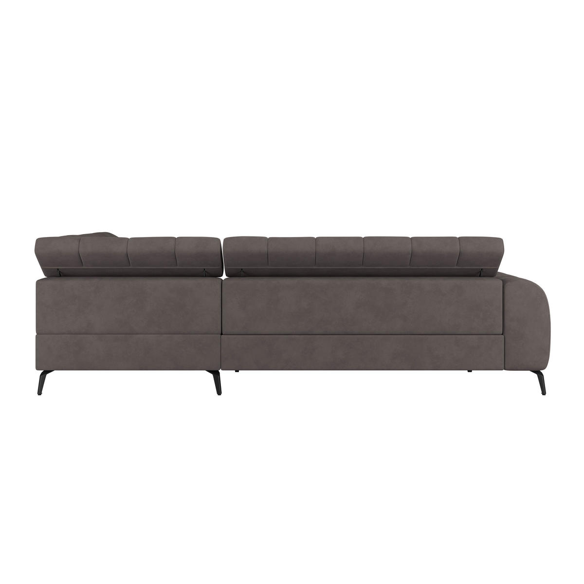 ECKSOFA in Graphitfarben  - Dunkelgrau/Schwarz, Trend, Kunststoff/Textil (261/203cm) - Livetastic