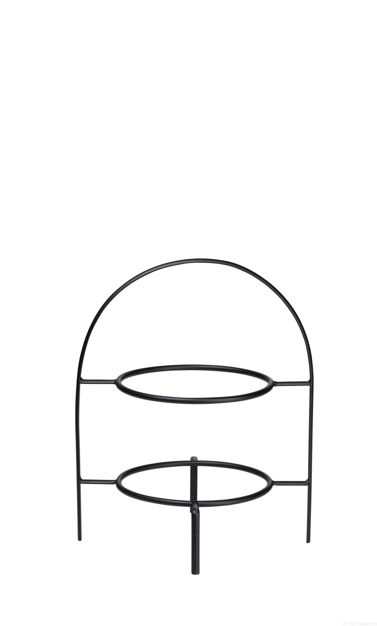 ETAGERE 2-stöckig - Schwarz, Design, Metall (21/28cm) - ASA