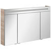SPIEGELSCHRANK 120/71/16 cm  - Eschefarben/Alufarben, MODERN, Glas/Holzwerkstoff (120/71/16cm) - MID.YOU