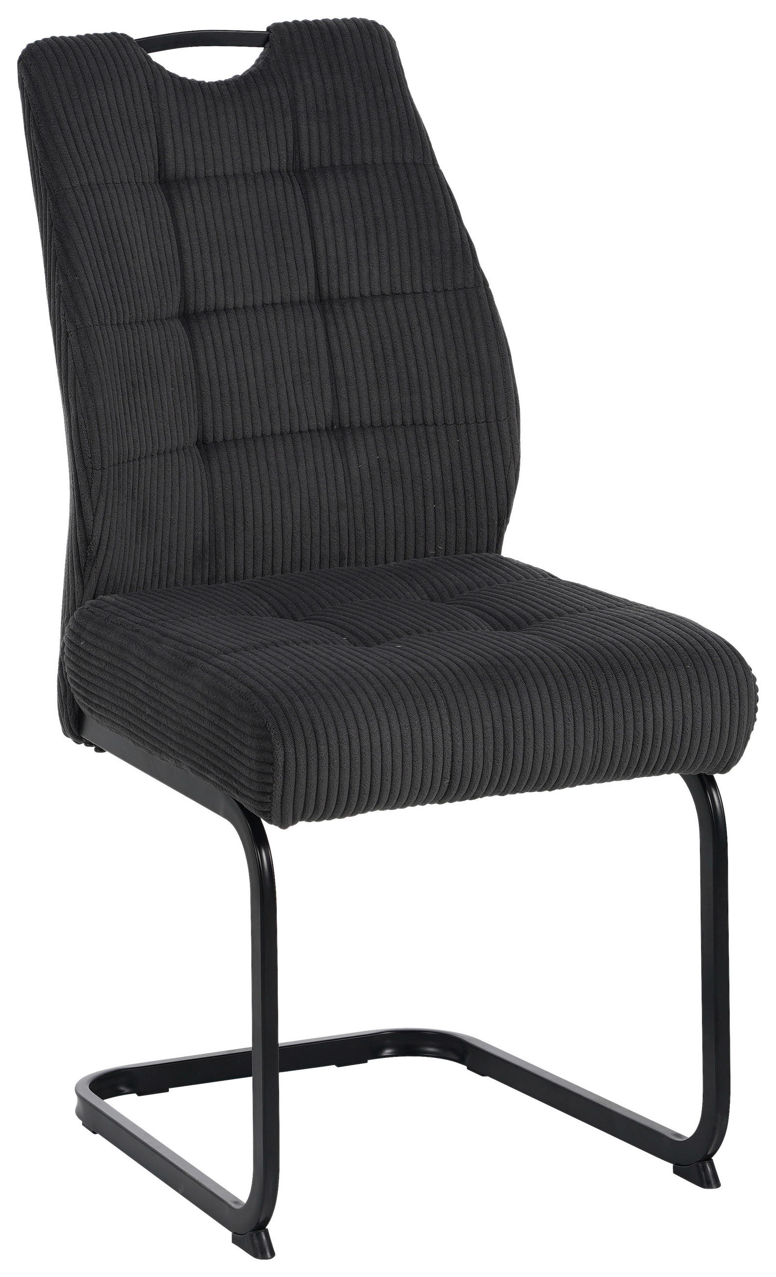 SCHWINGSTUHL  in Eisen Cord  - Dunkelgrau/Schwarz, Design, Textil/Metall (46/96/61.5cm) - Carryhome