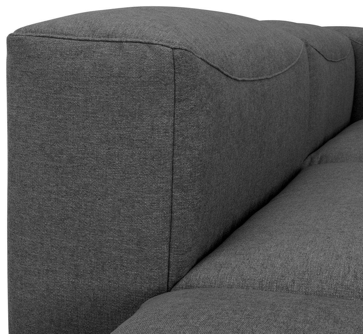 WOHNLANDSCHAFT Anthrazit Flachgewebe  - Anthrazit, Design, Kunststoff/Textil (235/350/250cm) - Max Winzer