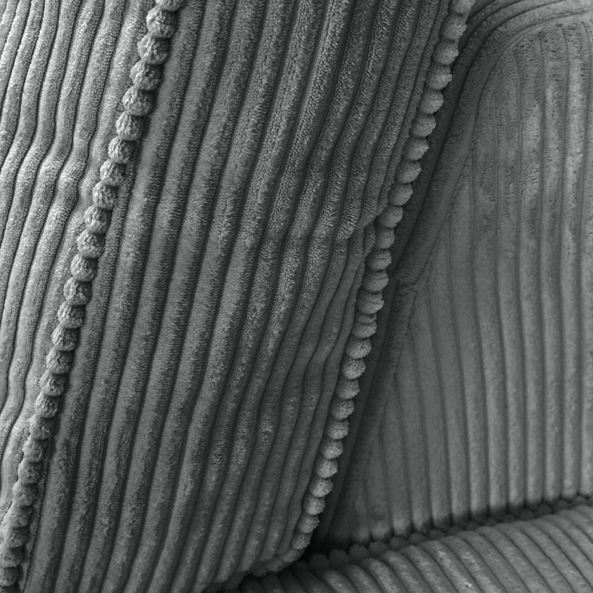 ECKSOFA Dunkelgrau Cord Zierkissen, Rückenkissen, Rücken echt  - Dunkelgrau/Schwarz, MODERN, Kunststoff/Textil (307/228cm) - Carryhome