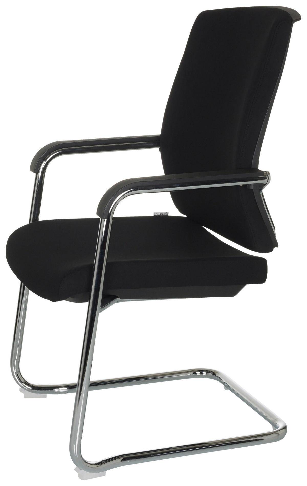 BESÖKSSTOL  i flatväv svart  - silver/svart, Basics, metall/textil (59/96/61cm) - MID.YOU