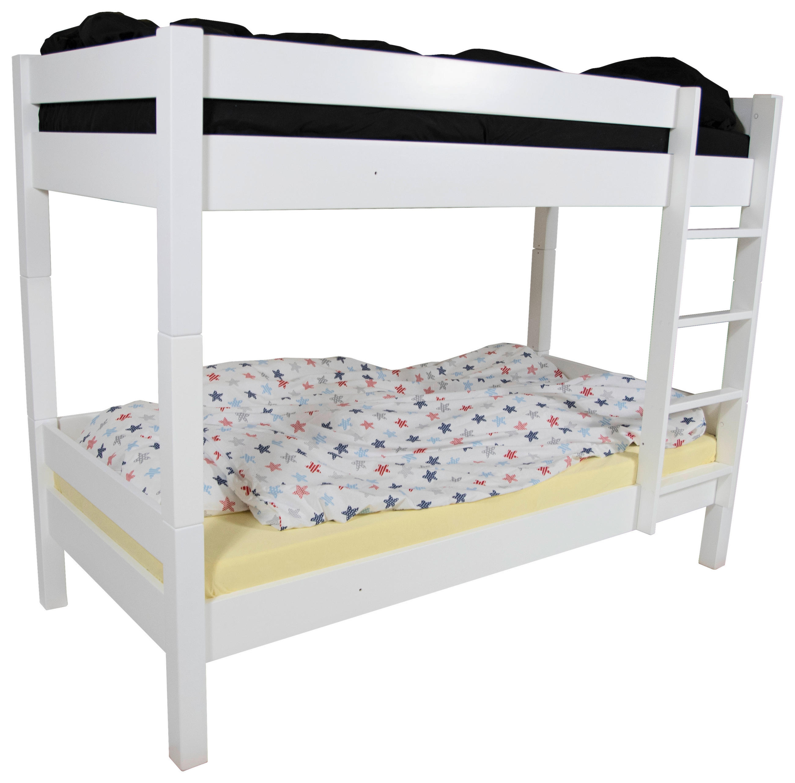 ETAGENBETT 90/200 cm Weiß  - Buchefarben/Weiß, KONVENTIONELL, Holz (90/200cm) - Linea Natura