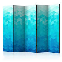 PARAVENT mit 5  Flügel - Blau/Hellblau, Basics, Holz/Kunststoff (225/172/3cm) - artgeist