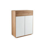 SCHUHSCHRANK 80/103/37 cm  - Wildeiche/Eichefarben, Natur, Glas/Holz (80/103/37cm) - Linea Natura