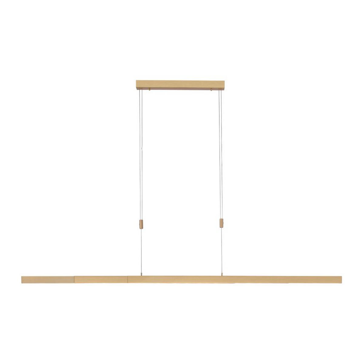 LED-HÄNGELEUCHTE 120-179/5,5/180 cm    - Messingfarben, Design, Metall (120-179/5,5/180cm) - Paul Neuhaus