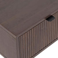 NACHTKÄSTCHEN 40/20/30 cm  in Hartholz Mangoholz Walnussfarben  - Walnussfarben/Schwarz, MODERN, Holz/Metall (40/20/30cm) - MID.YOU