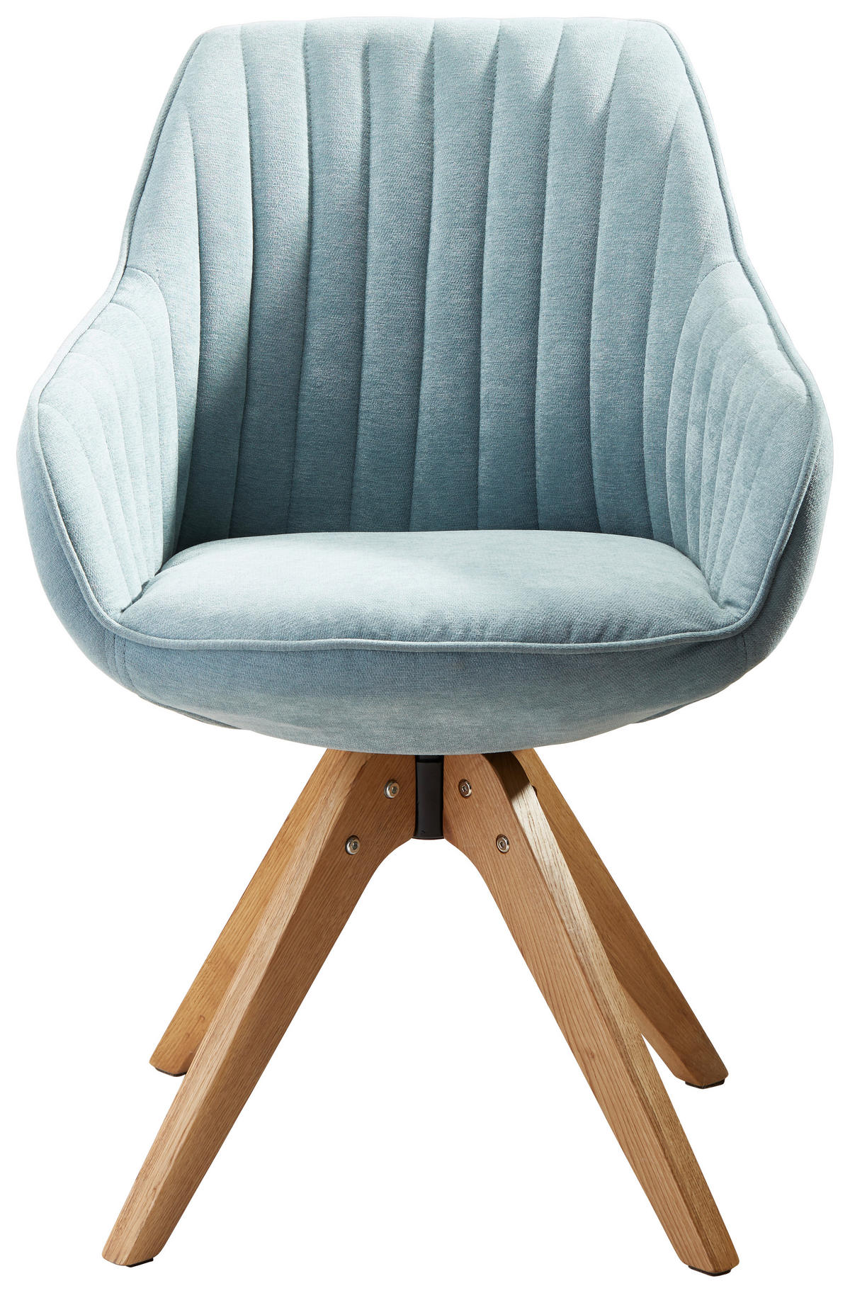 KAROSSZÉK világoskék  - világoskék/natúr színű, Design, textil/fa (60/83/65cm) - Hom`in