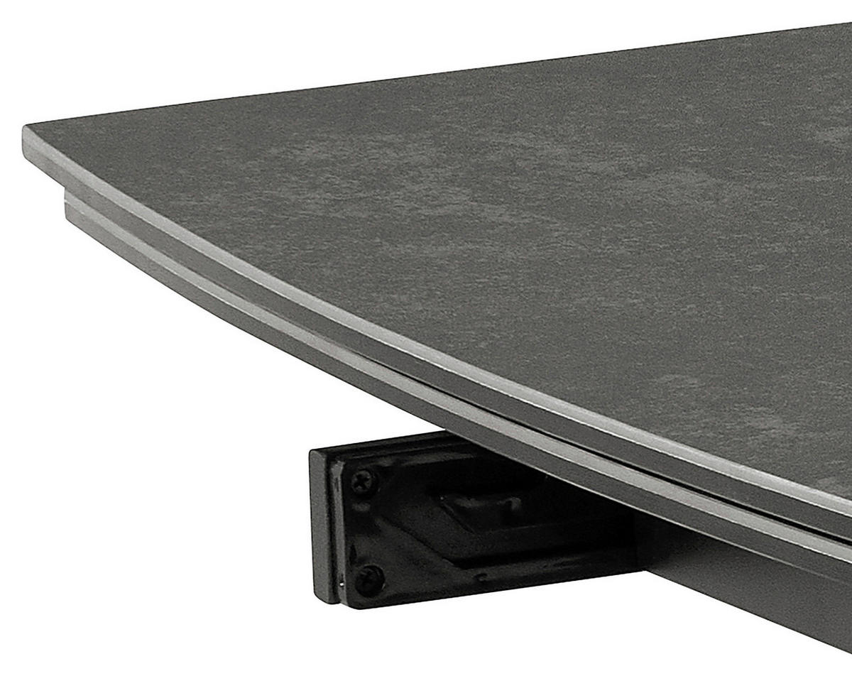ESSTISCH in Metall, Keramik 160/97/75 cm  - Schwarz, Design, Keramik/Metall (160/97/75cm) - MID.YOU