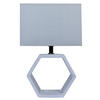 TISCHLEUCHTE 22.5/22.5/35 cm   - Grau, Design, Stein/Textil (22.5/22.5/35cm)