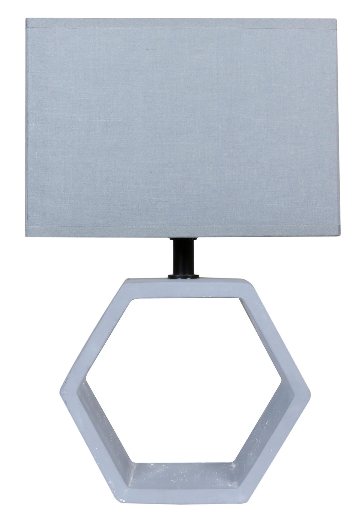 TISCHLEUCHTE 22.5/22.5/35 cm   - Grau, Design, Stein/Textil (22.5/22.5/35cm)