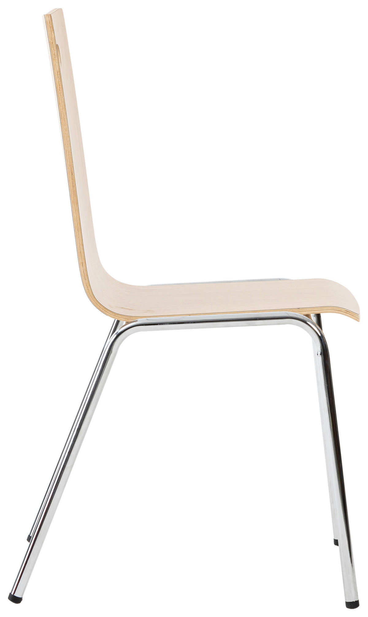 BESUCHERSTUHL  in Eichefarben, Chromfarben  - Chromfarben/Eichefarben, Basics, Holz/Metall (37/87/50cm) - Carryhome
