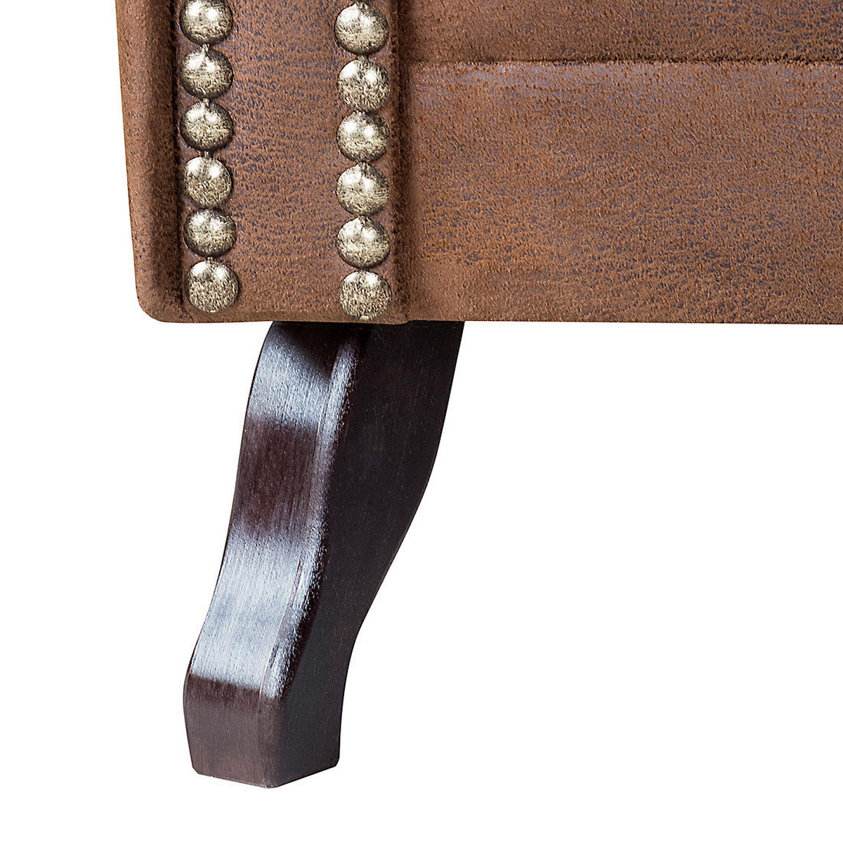 SESSEL in Lederlook Braun  - Braun, Design, Holz/Textil (110/82/90cm) - P & B