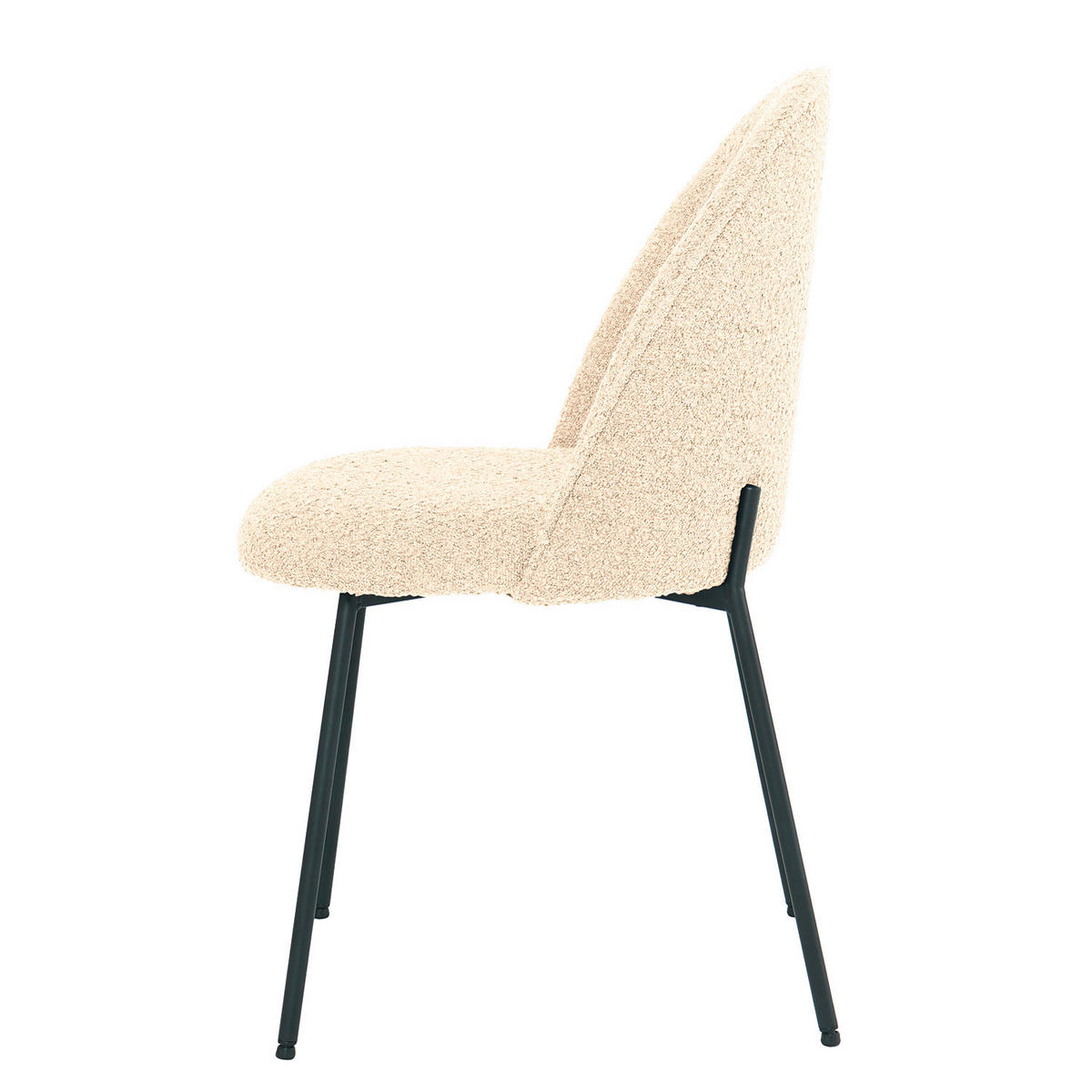 STUHL - Schwarz/Weiß, LIFESTYLE, Textil/Metall (50/84/53cm) - home24