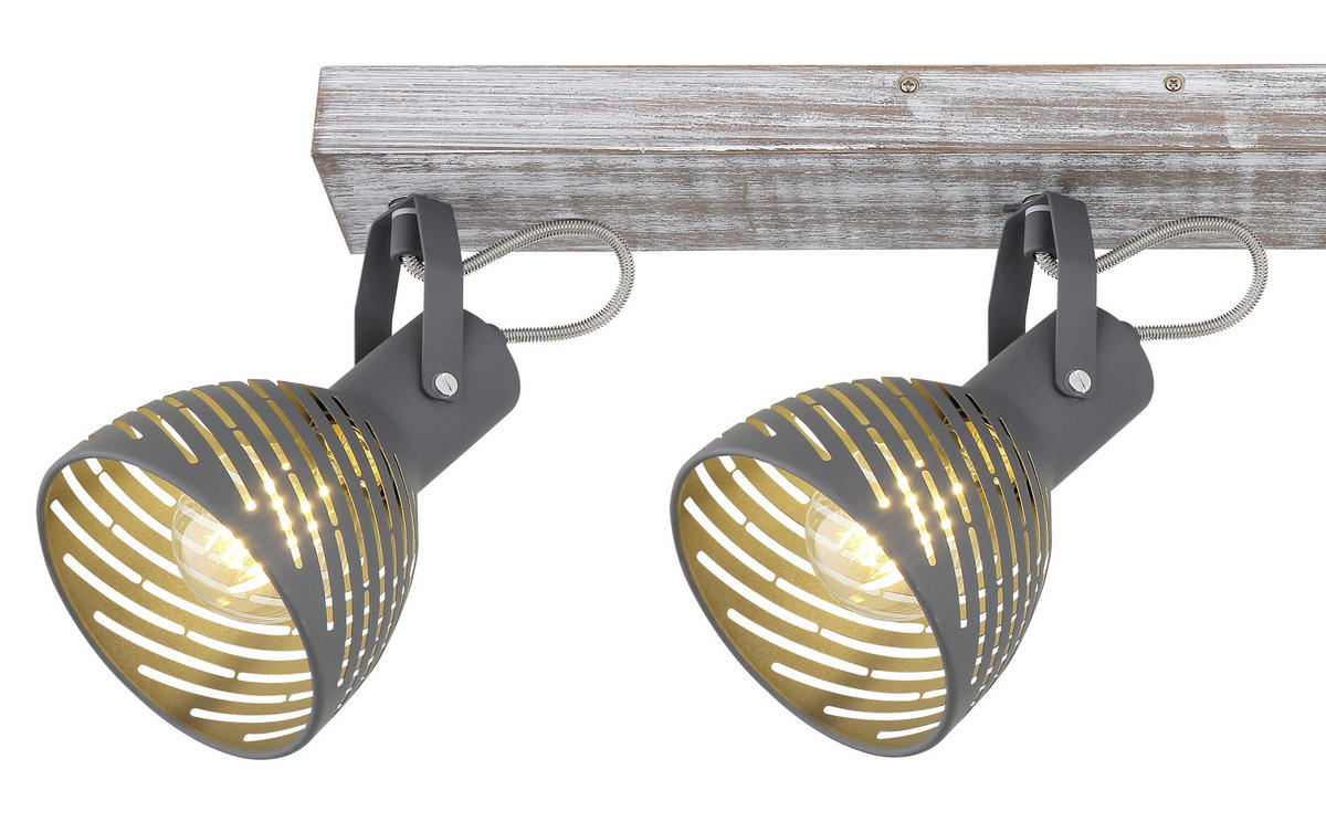 STRAHLER 54/12,5/25 cm   - Blau/Naturfarben, Basics, Holz/Metall (54/12,5/25cm) - Globo