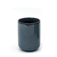 ZAHNPUTZBECHER ABBY  - Dunkelgrau, Basics, Keramik (7,5/9,5/7,5cm) - Sadena