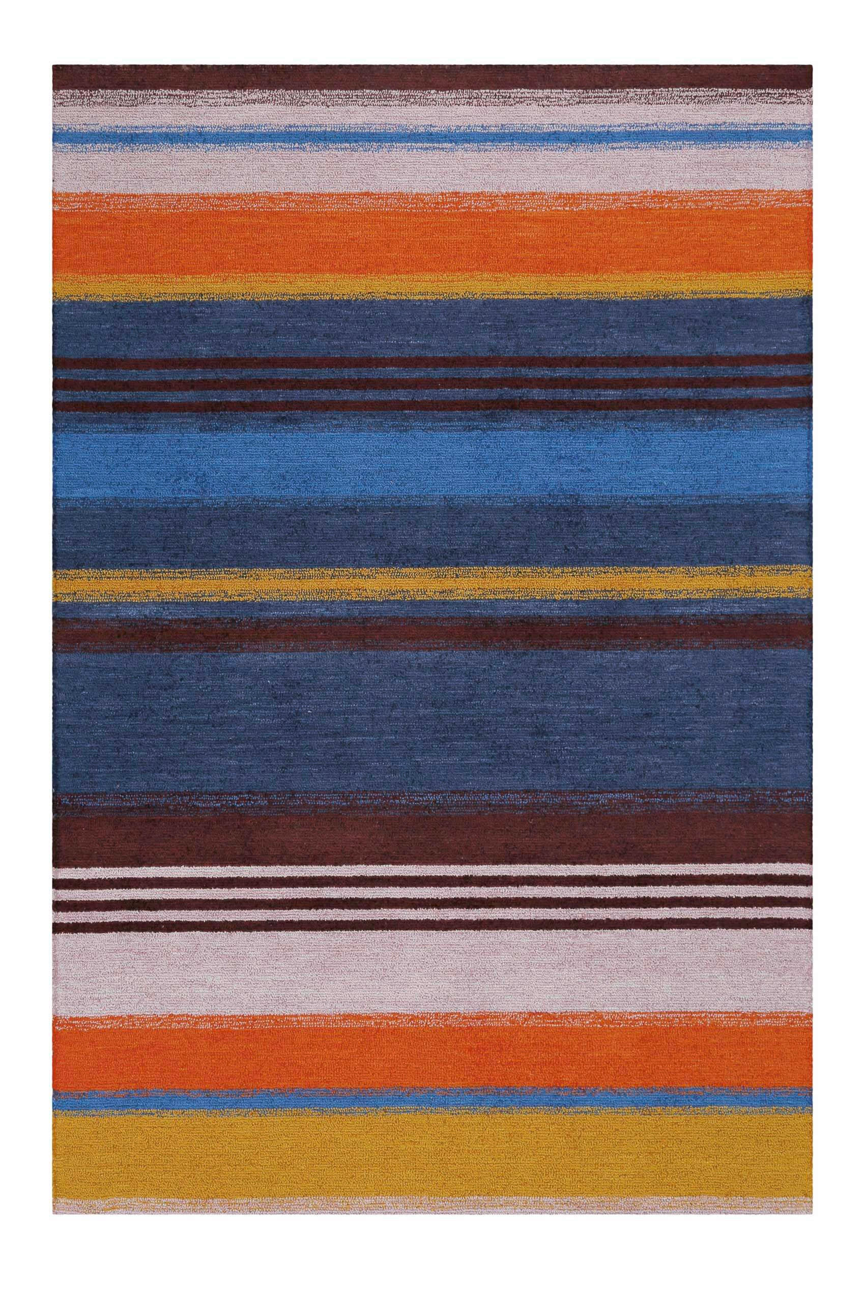 Esprit Flachwebeteppich Petrol Mehrfarbig 110x170 cm