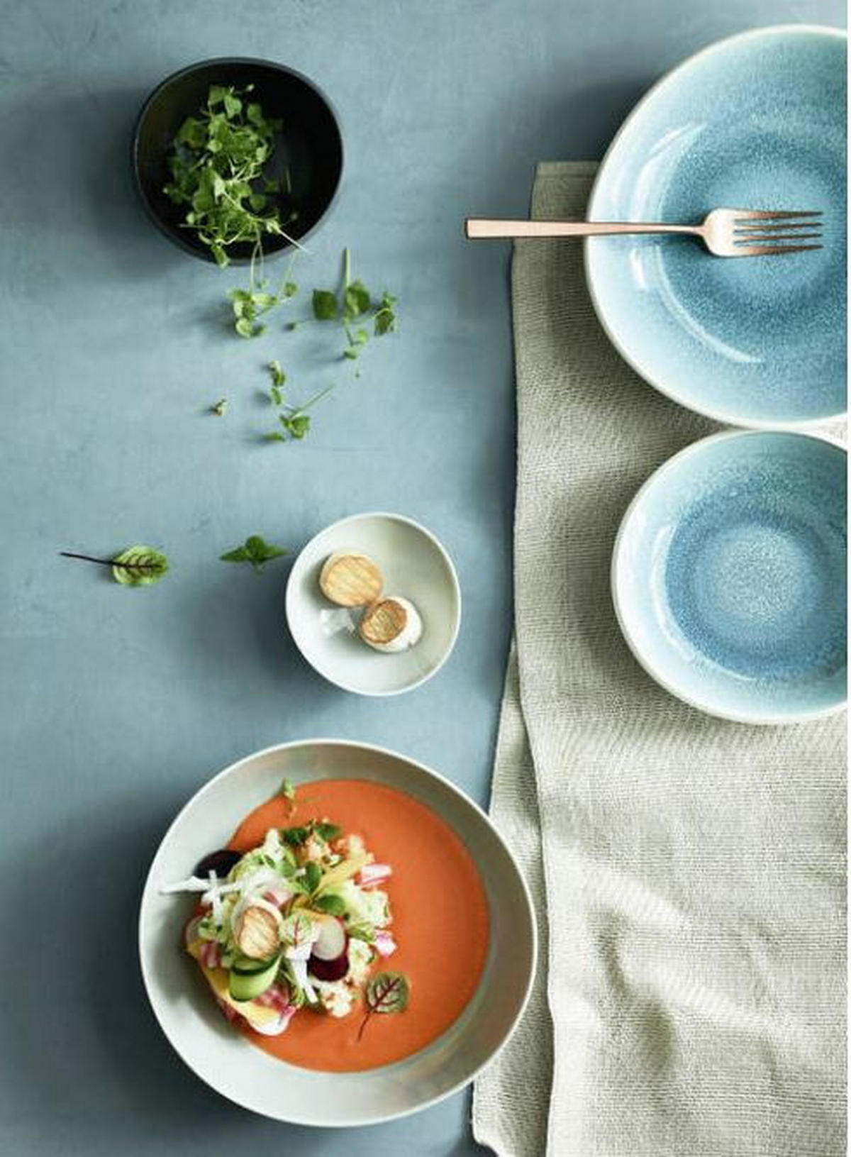 SUPPENTELLER Blau Steingut Junto  - Blau, LIFESTYLE, Keramik (28/27/6,5cm) - Rosenthal