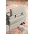 ECKSOFA in Flachgewebe, Struktur Beige  - Anthrazit/Beige, Design, Textil/Metall (254/230cm) - Ambiente