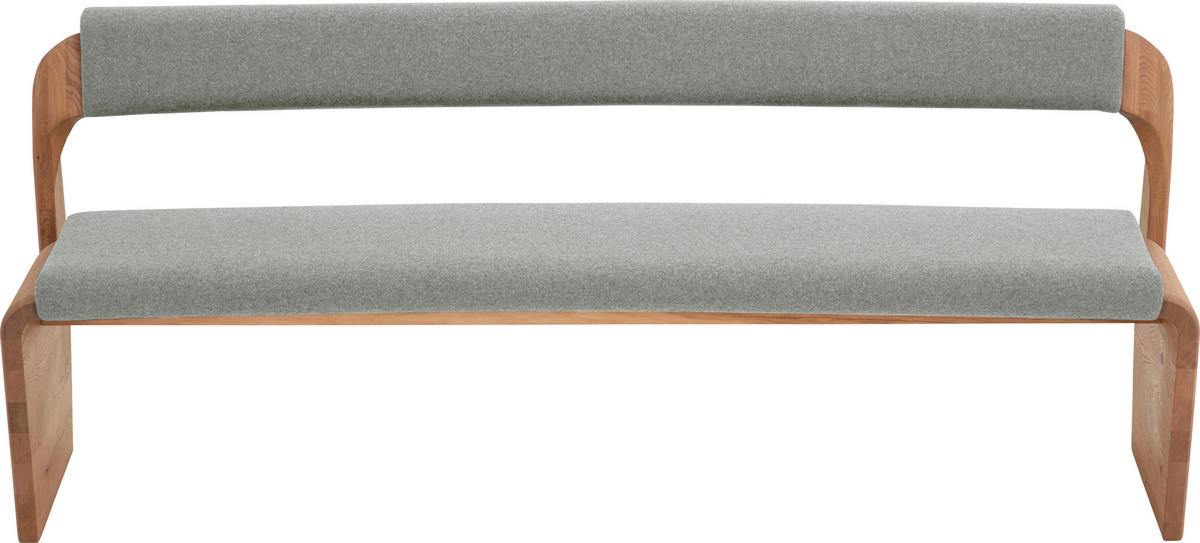 SITZBANK 227/84/69,6 cm  in Eichefarben, Grauweiß  - Eichefarben/Grauweiß, Natur, Holz/Textil (227/84/69,6cm) - Voglauer