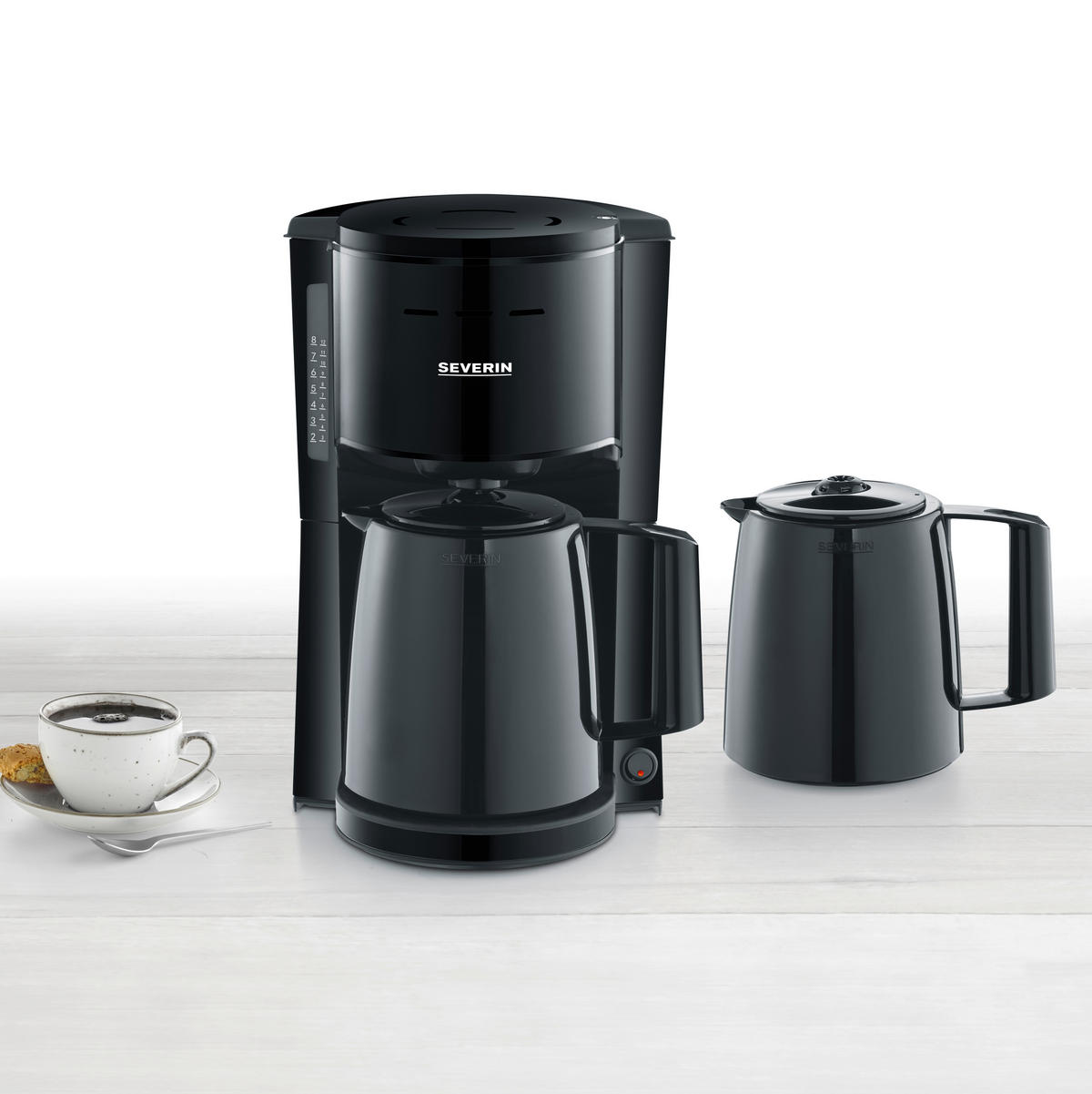 FILTERKAFFEEMASCHINE  - Schwarz, KONVENTIONELL, Kunststoff (38/36/11cm) - Severin