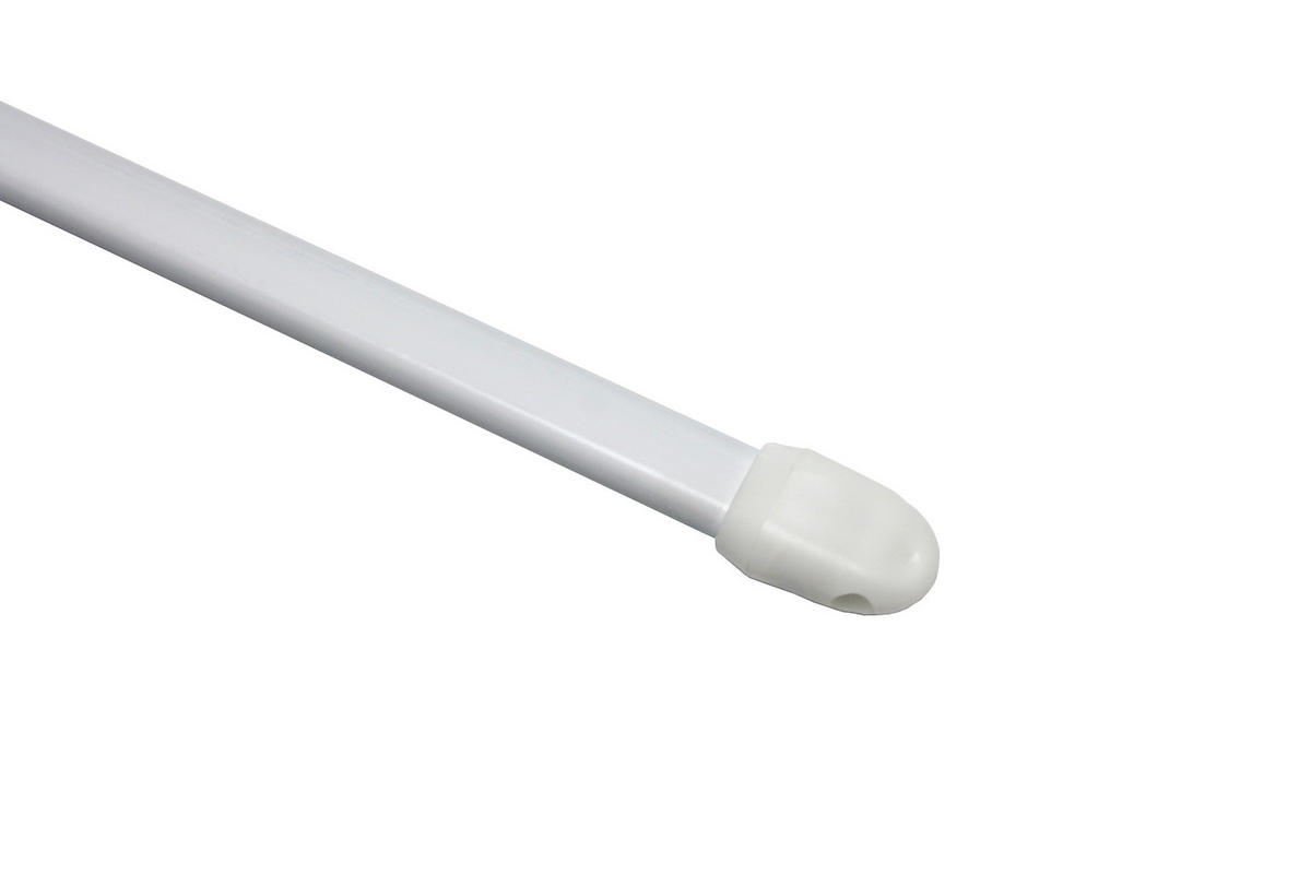 VITRAŽNA KARNIŠA bela, metal, plastika - bela, Osnovno, metal/plastika (100-160cm) - Gardinia
