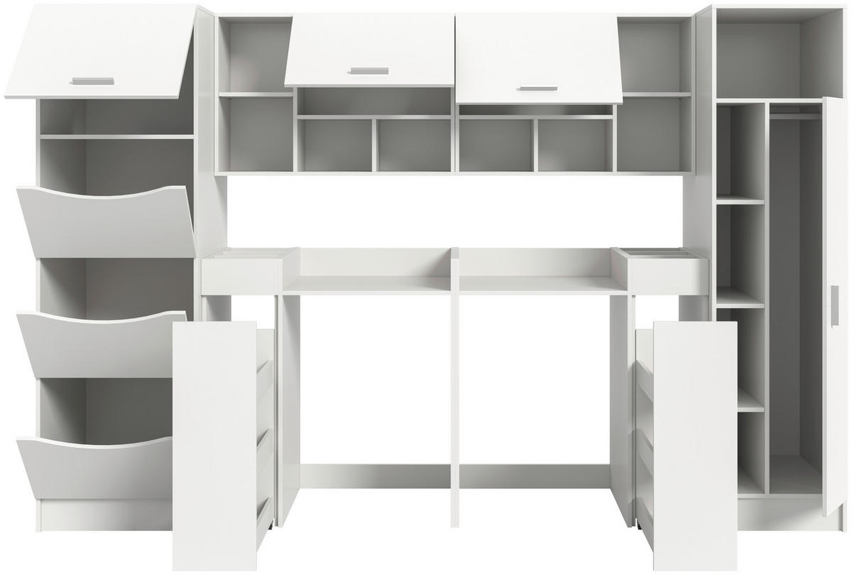 HAUSWIRTSCHAFTSRAUM 306/195/68 cm Weiss  - Weiss, Basics, Holzwerkstoff (306/195/68cm) - MID.YOU