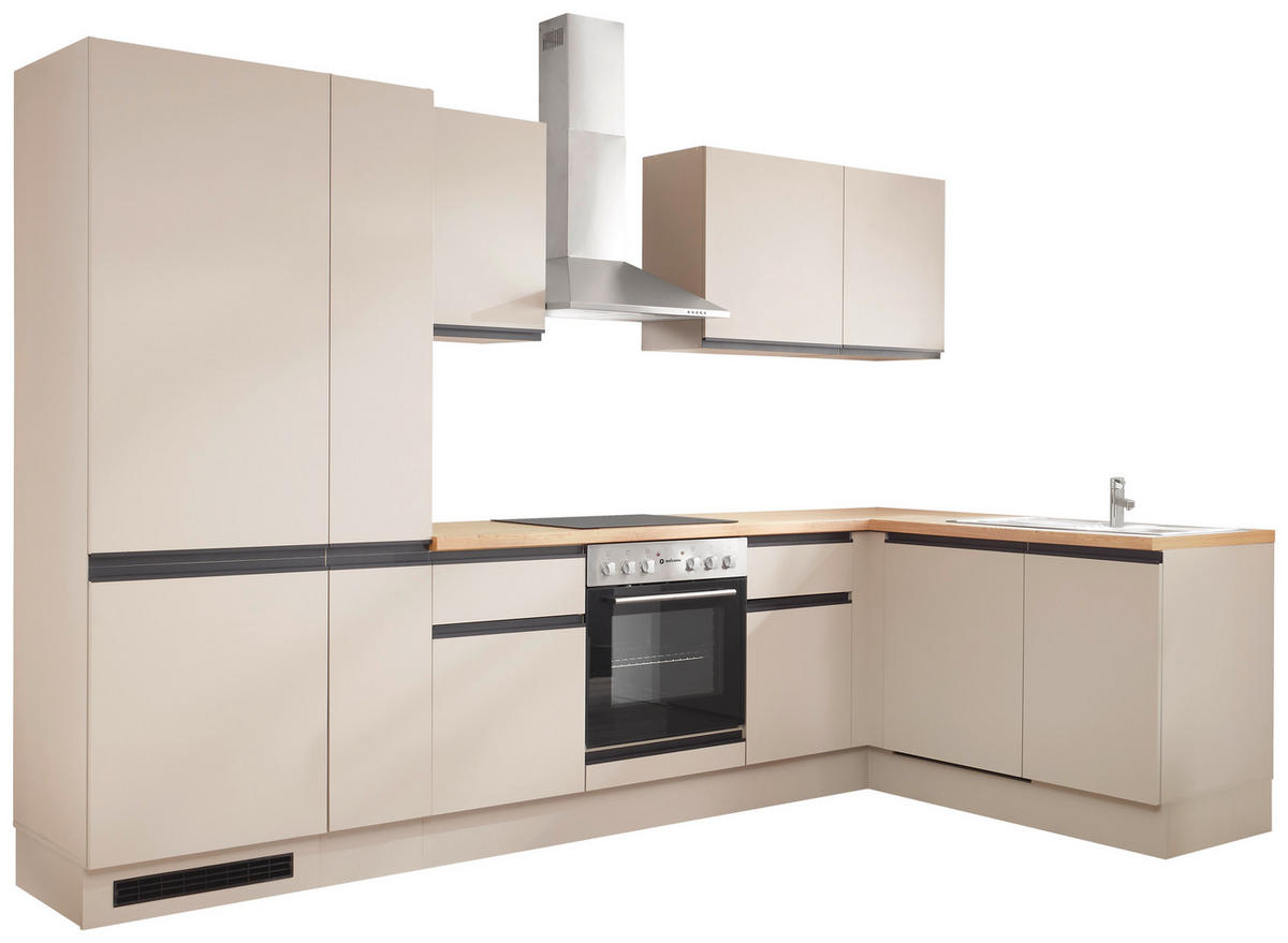 ECKKÜCHE 310/175 cm  in Seidengrau  - Eichefarben/Seidengrau, Trend, Holzwerkstoff/Metall (310/175cm) - P & B