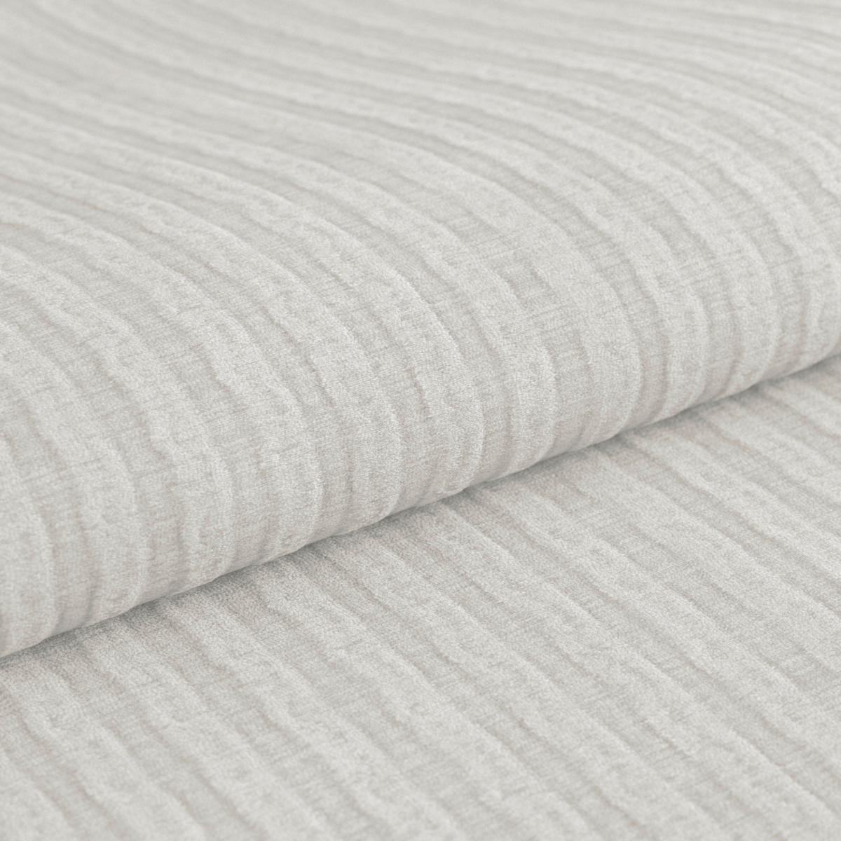 ECKSOFA Creme Chenille  - Chromfarben/Creme, KONVENTIONELL, Textil/Metall (234/312cm) - Livetastic