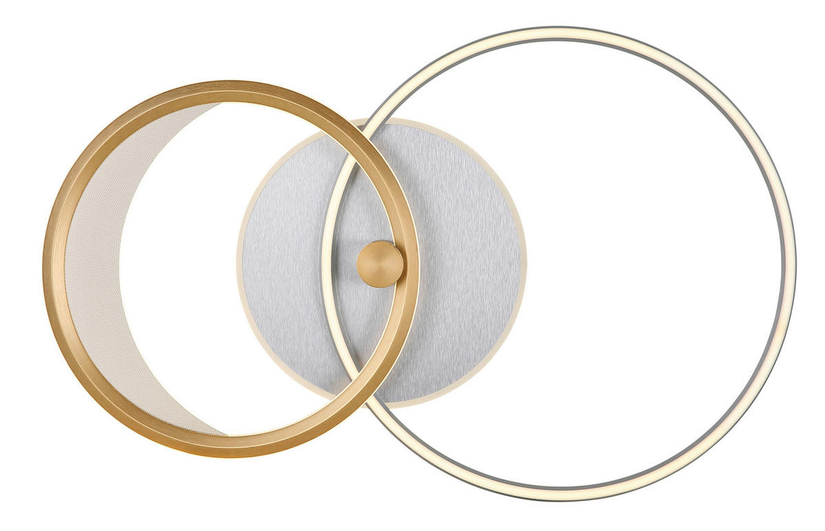 LED-DECKENLEUCHTE    81/51/11 cm  - Klar/Silberfarben, Basics, Kunststoff/Metall (81/51/11cm) - Globo