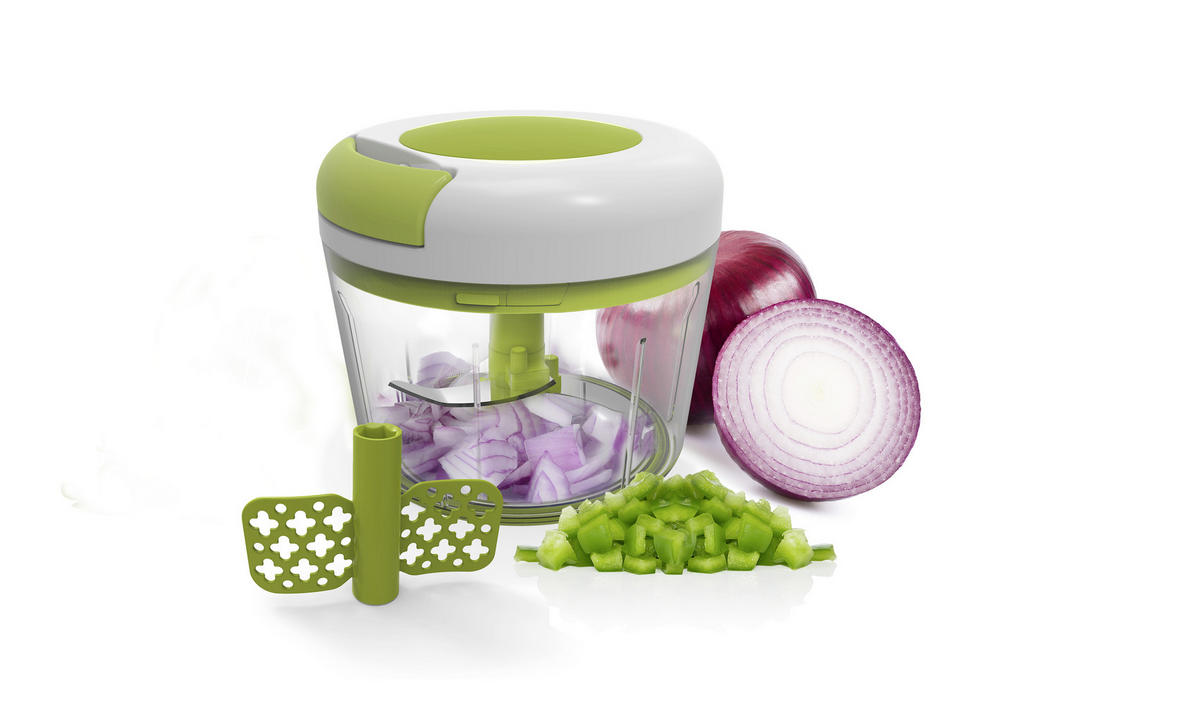UNIVERZÁLNÍ SEKÁČEK - bílá/zelená, Basics, kov/plast (13,3/11,8cm) - Homeware Profession.
