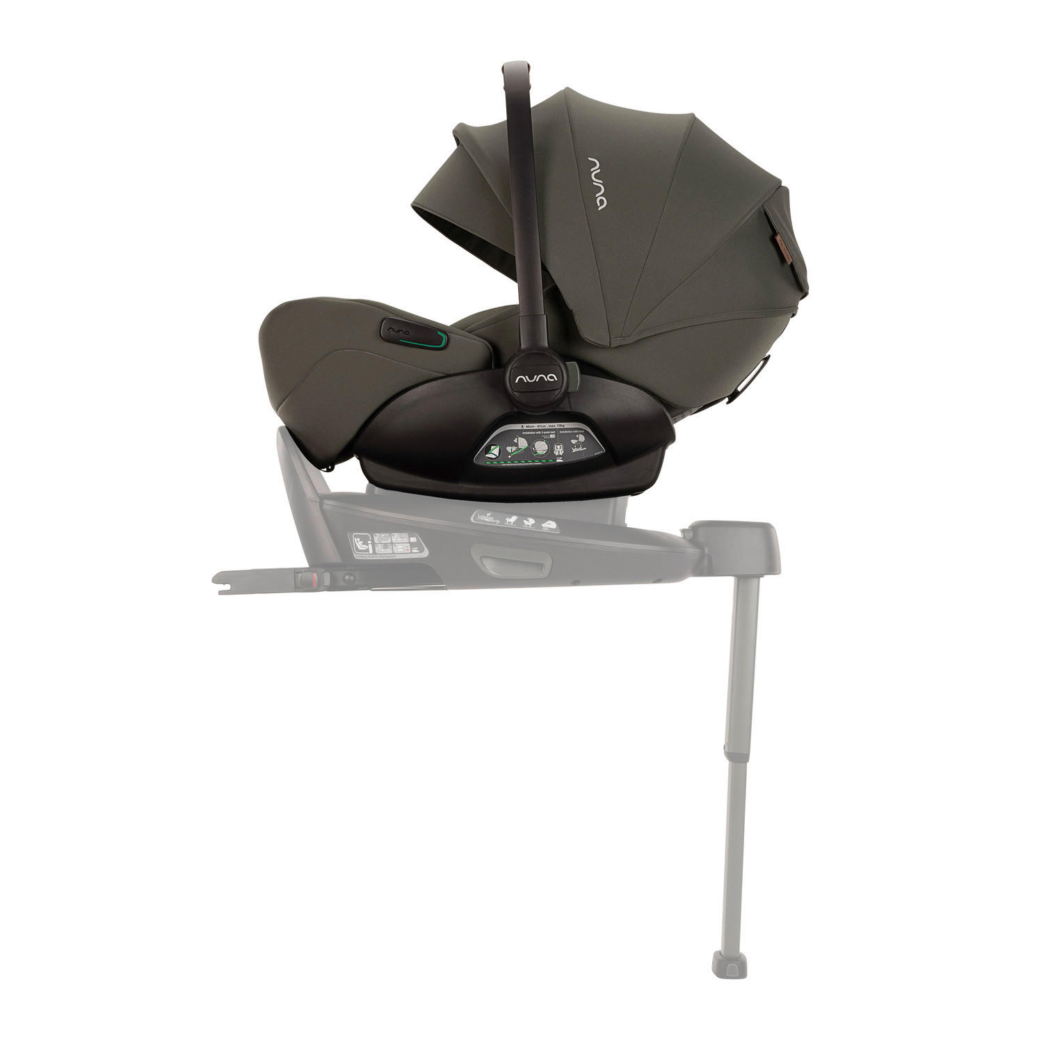 BABYSCHALE Arra flex  - Dunkelgrün, Basics, Kunststoff/Textil (77/43/59cm) - Nuna