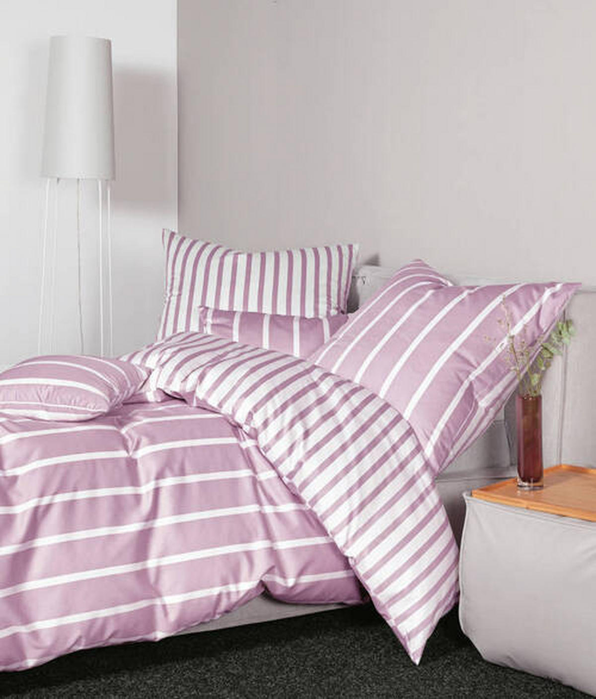 KISSENHÜLLE GENTANO 40/80 cm  - Hellrosa/Weiß, Design, Textil (40/80cm) - Janine