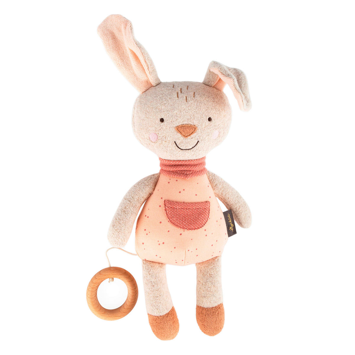 SPIELUHR 14/30/8 cm  - Hellbraun/Beige, Basics, Holz/Textil (14/30/8cm) - Sigikid