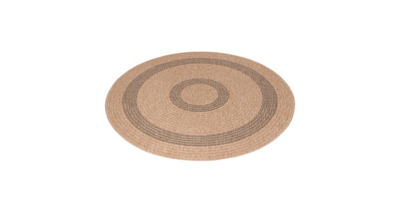 OUTDOORTEPPICH 80/80 cm Comilla Schwarz, Beige  - Beige/Schwarz, Basics, Textil (80/80cm) - Novel