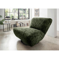 XXL-SESSEL Struktur Dunkelgrün  - Dunkelgrün/Schwarz, Trend, Textil/Metall (95/77/94cm) - Livetastic