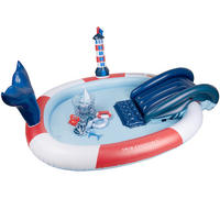 SPIELPOOL Whale Adventure Pool 215/84/156 cm  - Rot/Weiß, Basics, Kunststoff (215/84/156cm)