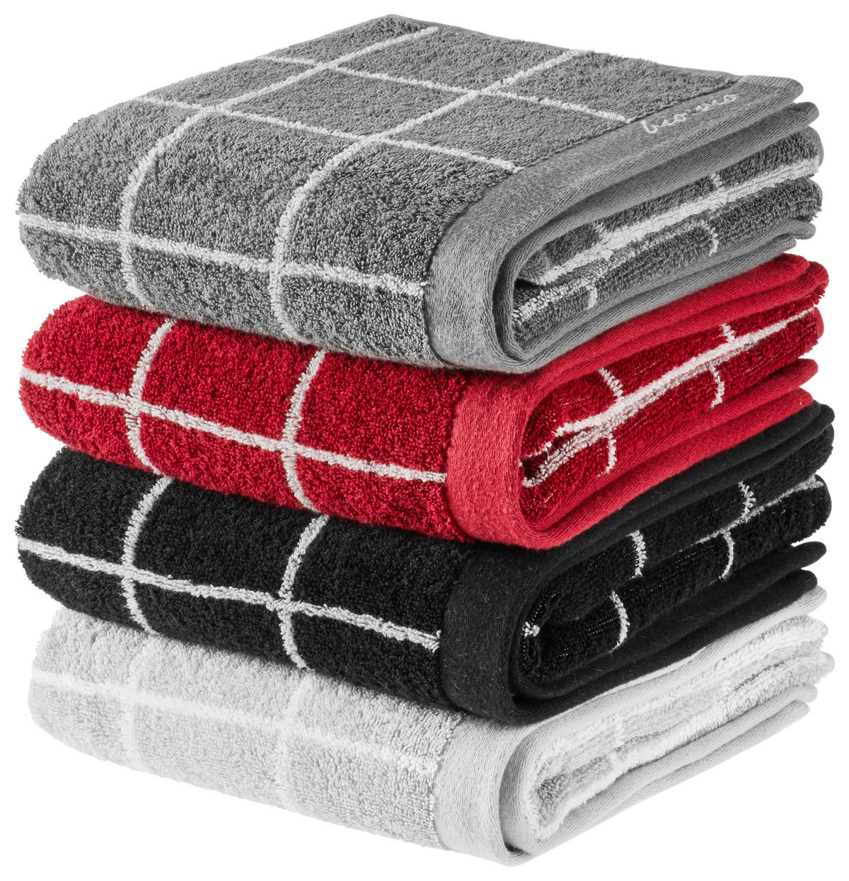 KÉZTÖRLŐ 50/100 cm fekete, ezüst  - ezüst/fekete, Natur, textil (50/100cm) - Bio:Vio