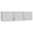 AUFSATZSCHRANK 136/39/54 cm Weiß - Silberfarben/Weiß, Design, Kunststoff (136/39/54cm) - Carryhome AUFSATZSCHRANK 136/39/54 cm Weiß - Silberfarben/Weiß, Design, Kunststoff (136/39/54cm) - Carryhome