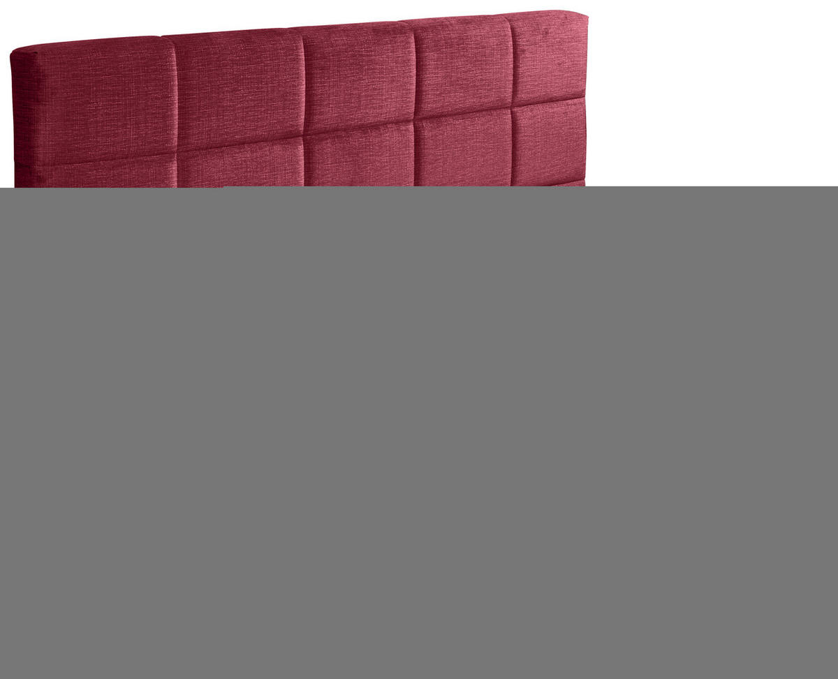 BOXSPRINGBETT 180/200 cm  in Bordeaux  - Bordeaux/Schwarz, Design, Holzwerkstoff/Kunststoff (180/200cm) - Xora