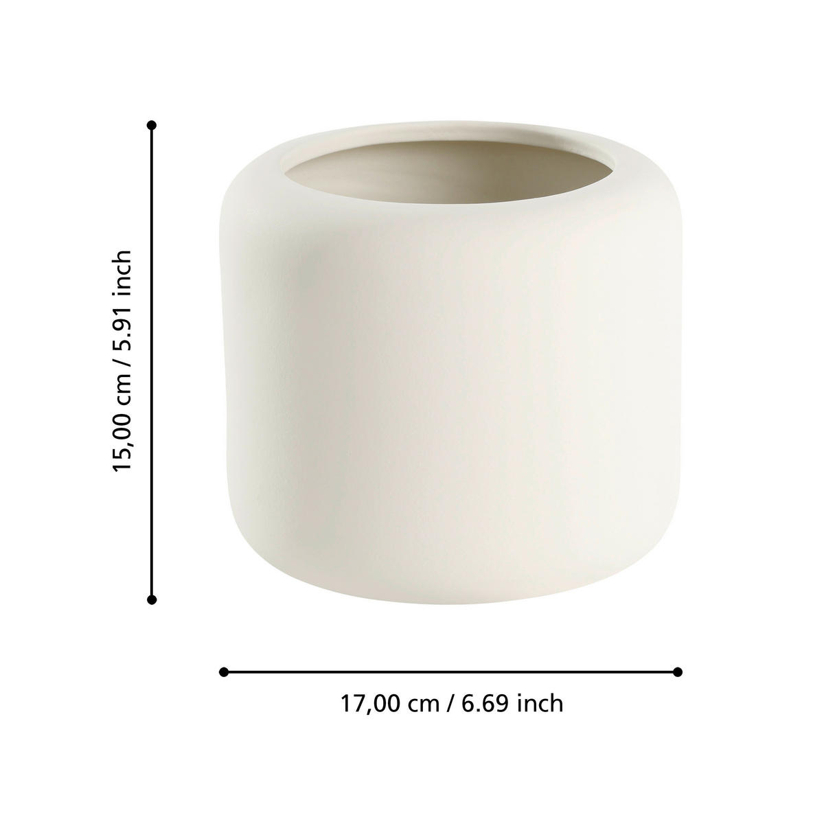 PFLANZENTOPF 17/15 cm Beige  - Beige, LIFESTYLE, Keramik (17/15cm)