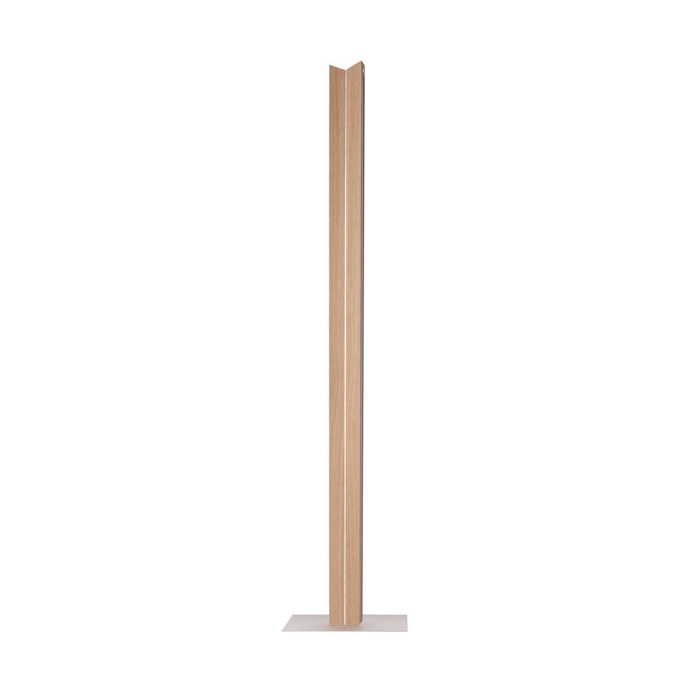 LED-STEHLEUCHTE Loren 27/16/151 cm   - Eichefarben, MODERN, Holz/Metall (27/16/151cm)
